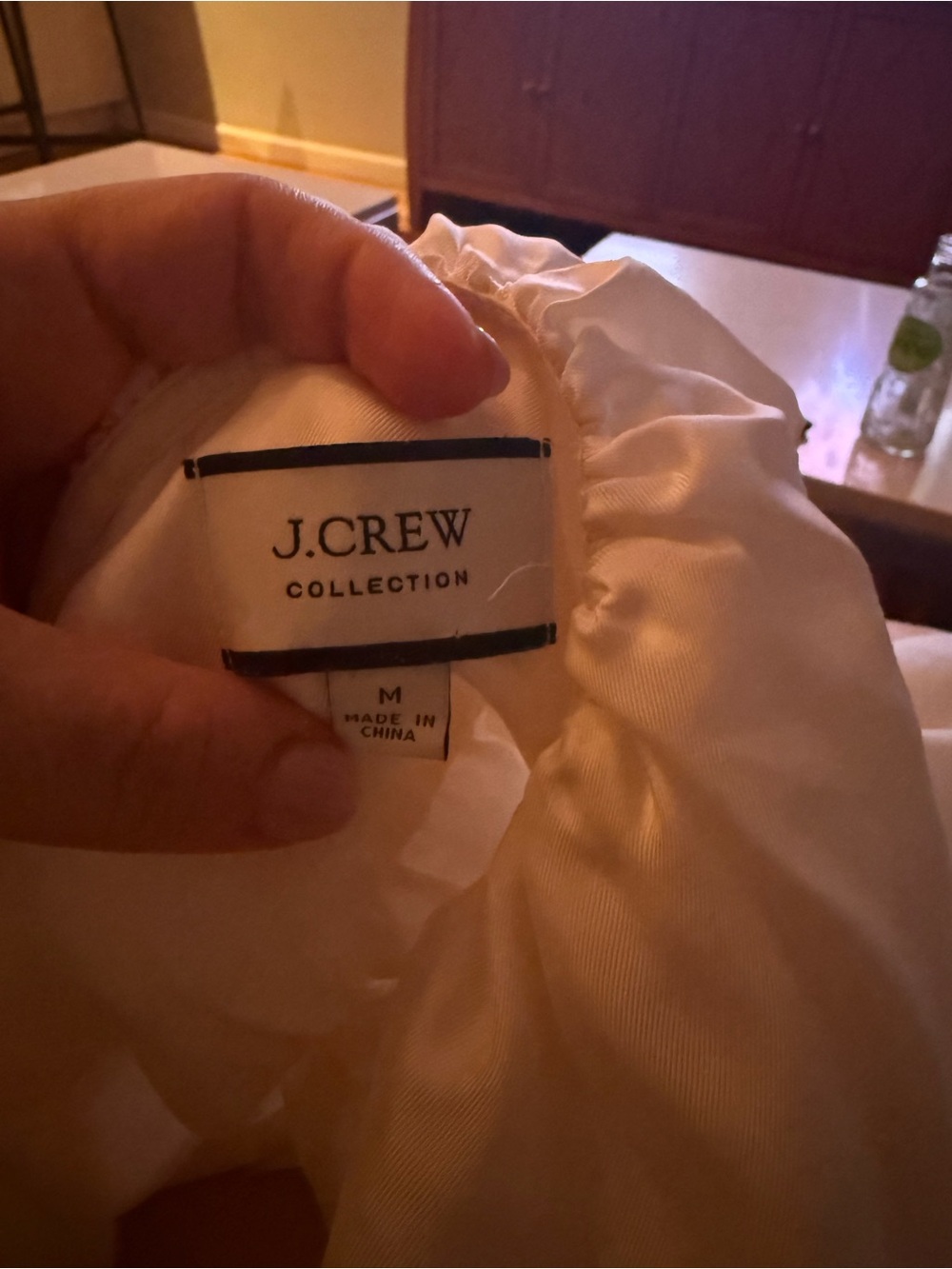 J.Crew Collection 100% Silk Twill Ruffle Collar Blouse Ivory - Picture 7 of 7